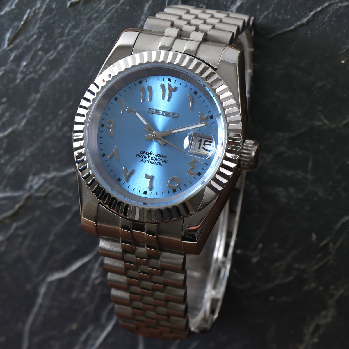 Montre Justeiko | Arabic | Ice Blue